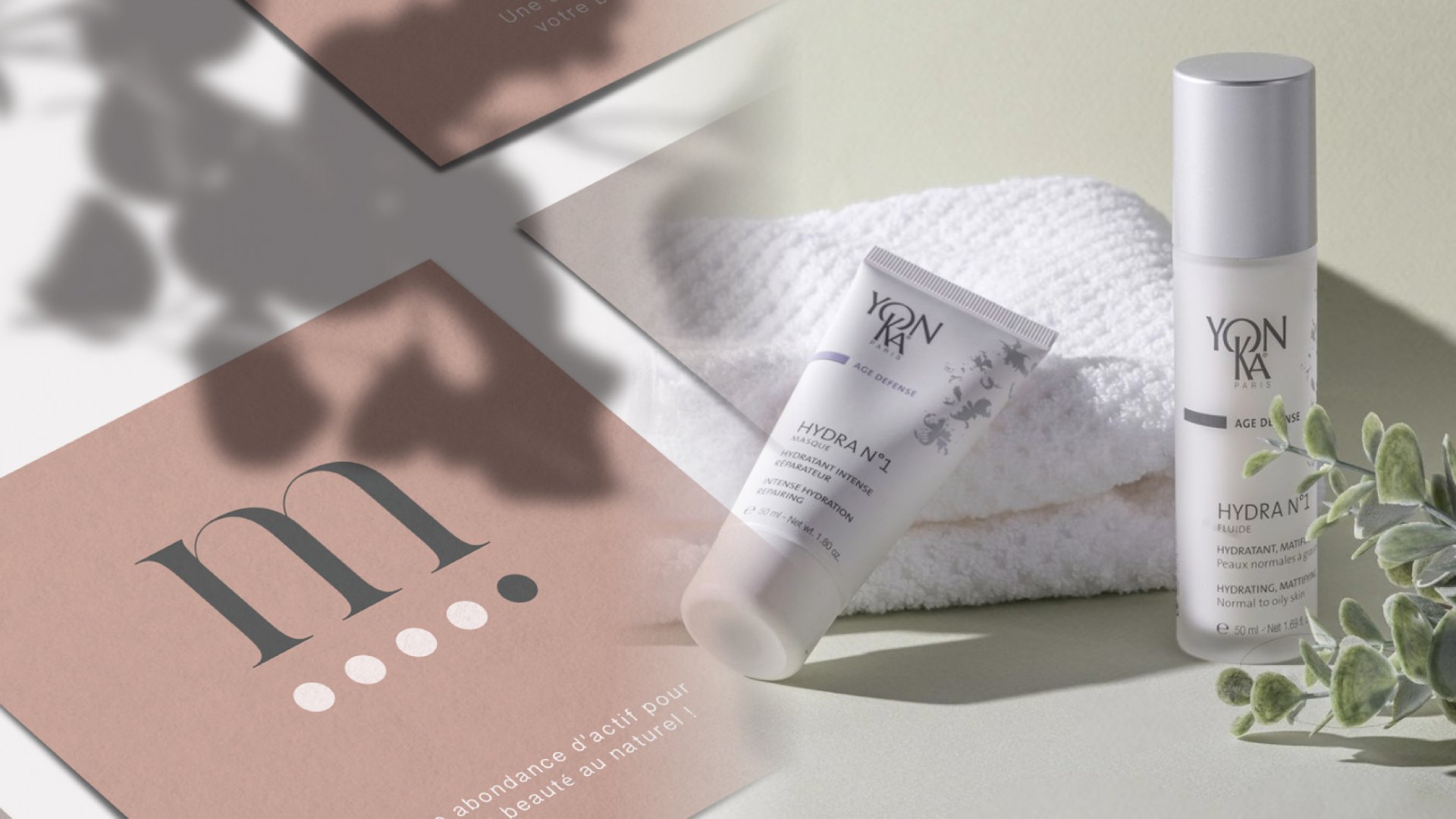 Myriade and YON-KA skincare products at Zena Esthétique in Montreal